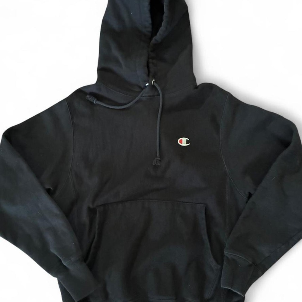 Champion Reverse Weave Black Hoodie Men's size Small
